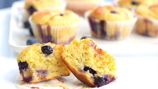Lupin Flour Blueberry Muffins